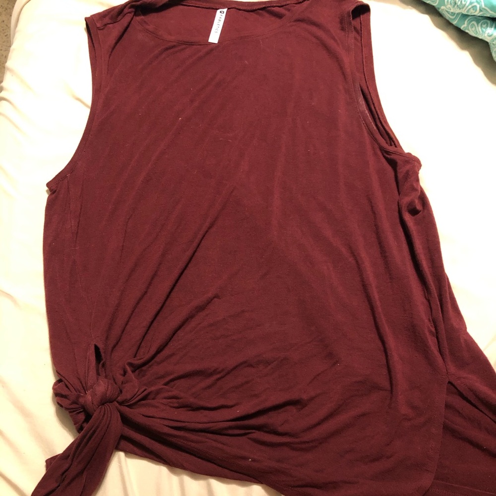 Fabletics Maroon Alia Tied Tank